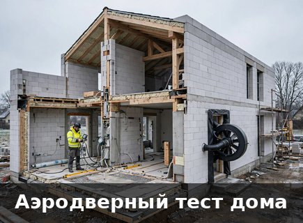 Герметичность дома из газобетона: аэродверный тест и устранение утечек